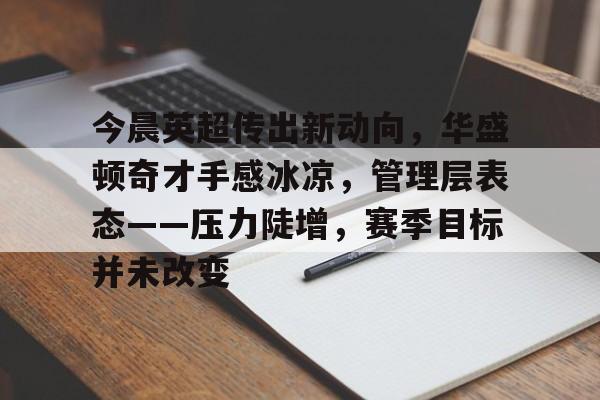 开云体育登入-今晨英超传出新动向，华盛顿奇才手感冰凉，管理层表态——压力陡增，赛季目标并未改变